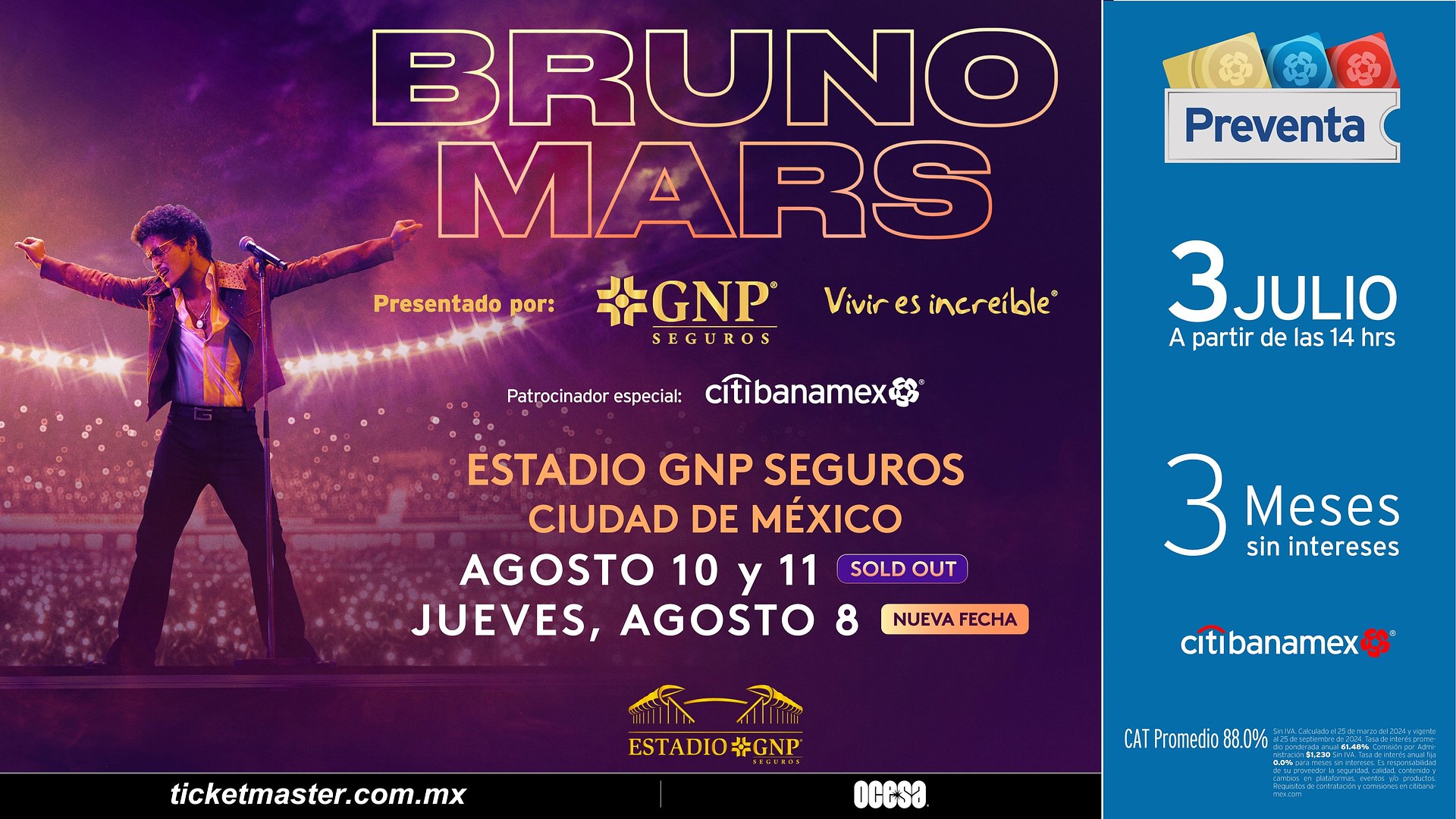 Bruno Mars anuncia 3ra fecha en CDMX 1