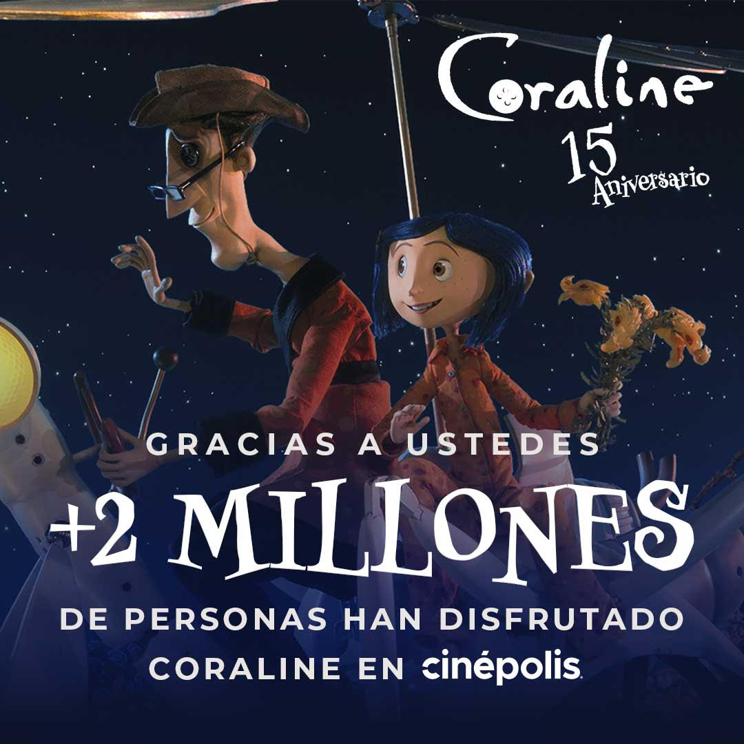 ¡El reestreno de Coraline llegó a más de 2 millones de personas! 1