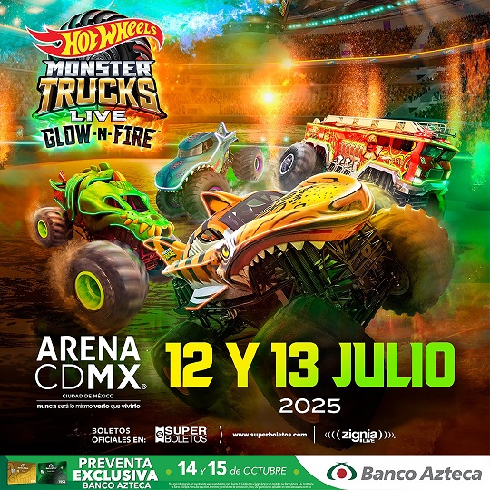 Hot Wheels Monster Trucks Live: Glow-N-Fire llega a México                        1