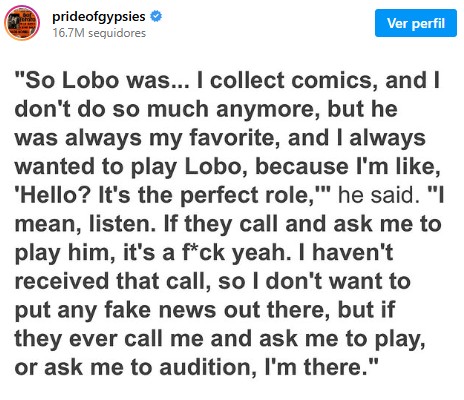 ¡Jason Momoa confirmado como LOBO! 1