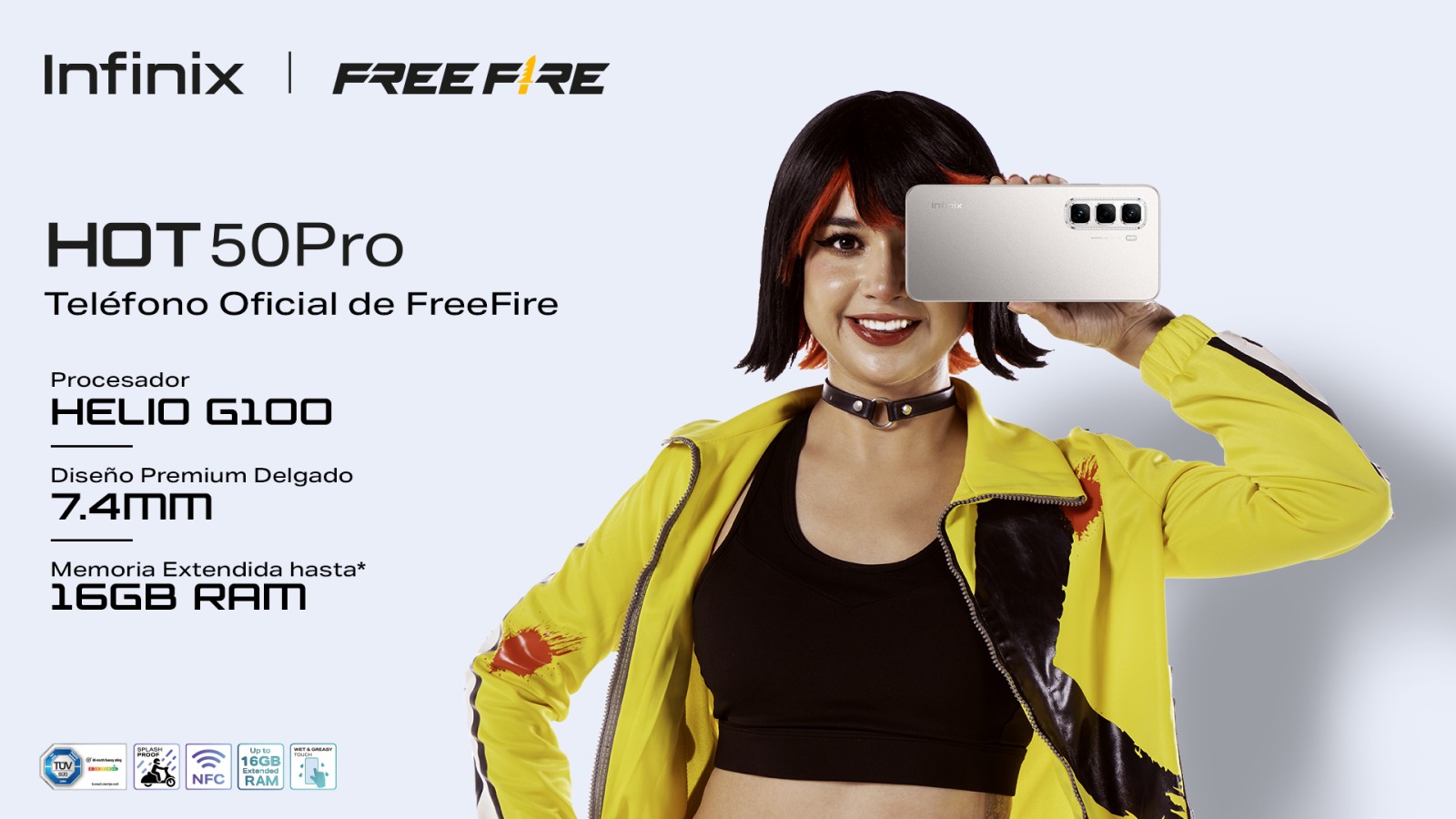 Infinix presenta el Hot 50 Pro y su colaboración con Free Fire.