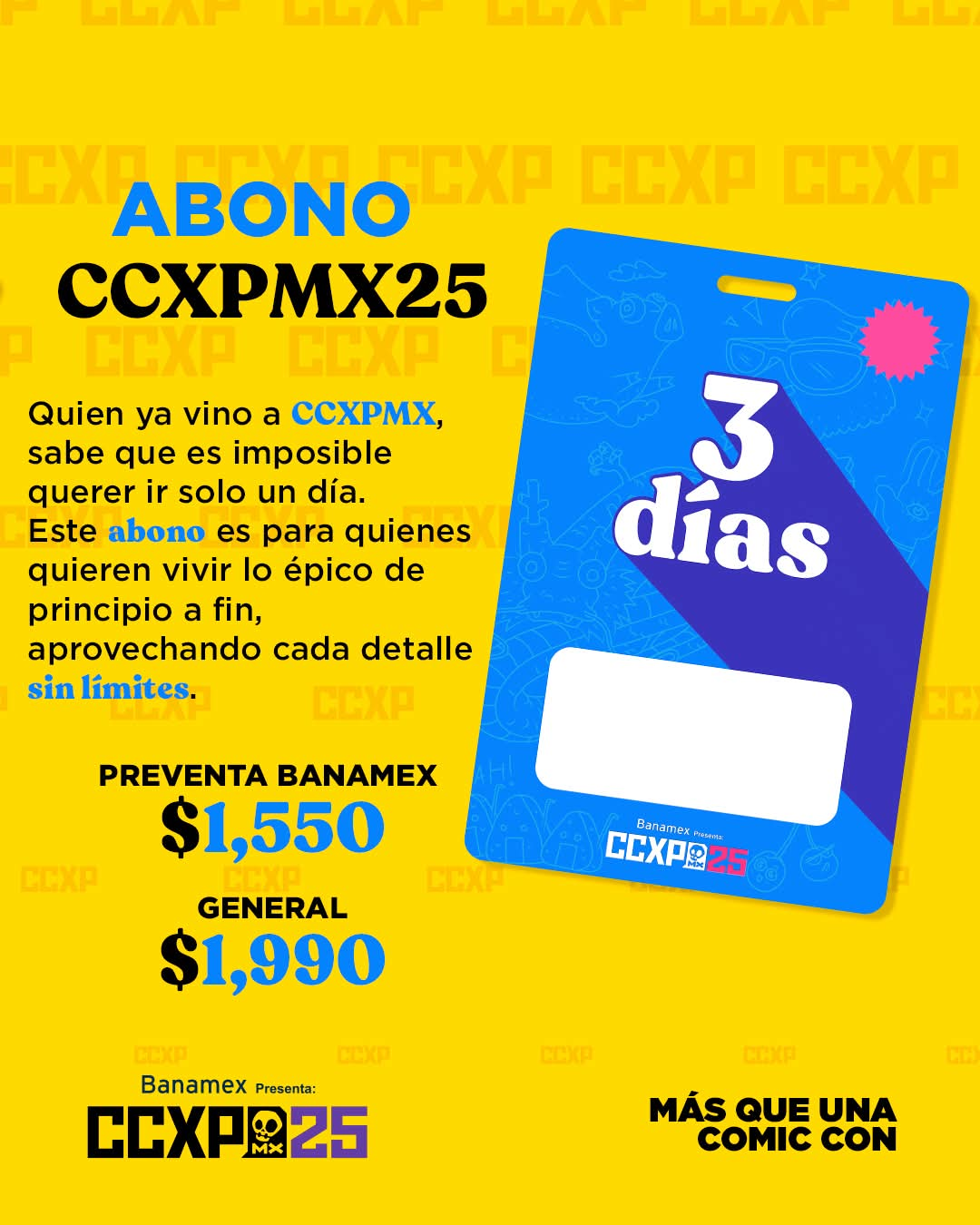 CCXPMX25 lanza los boletos y nos presenta un nuevo invitado 2