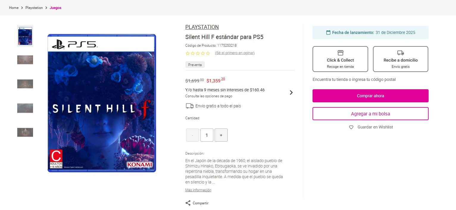 Silent Hill f, tiendas mexicanas podrían haber revelado su fecha de estreno 2