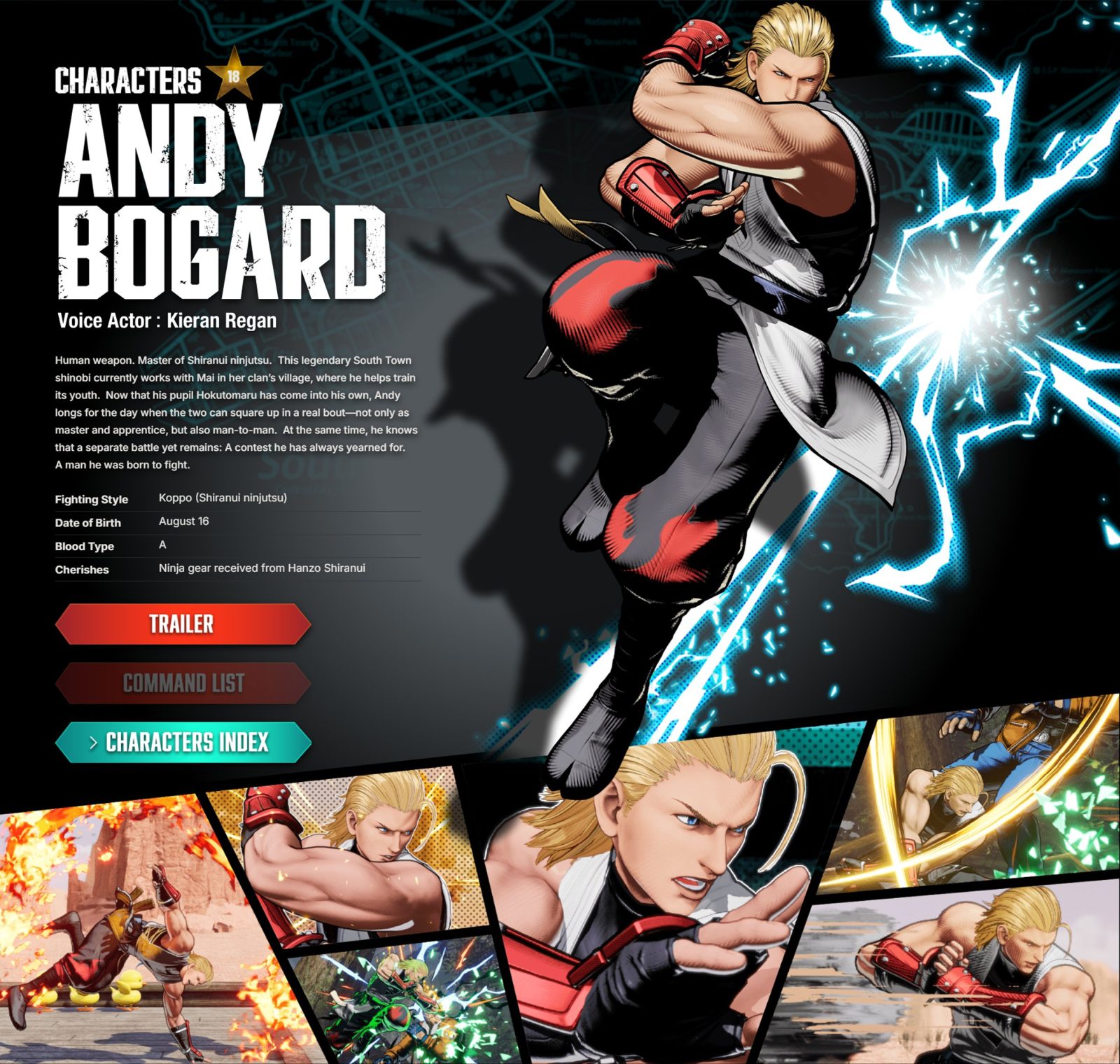 Fatal Fury: City of the Wolves anuncia a su siguiente peleador, ¡Andy Bogard! 1 Fatal Fury: City of the Wolves. Andy Bogard