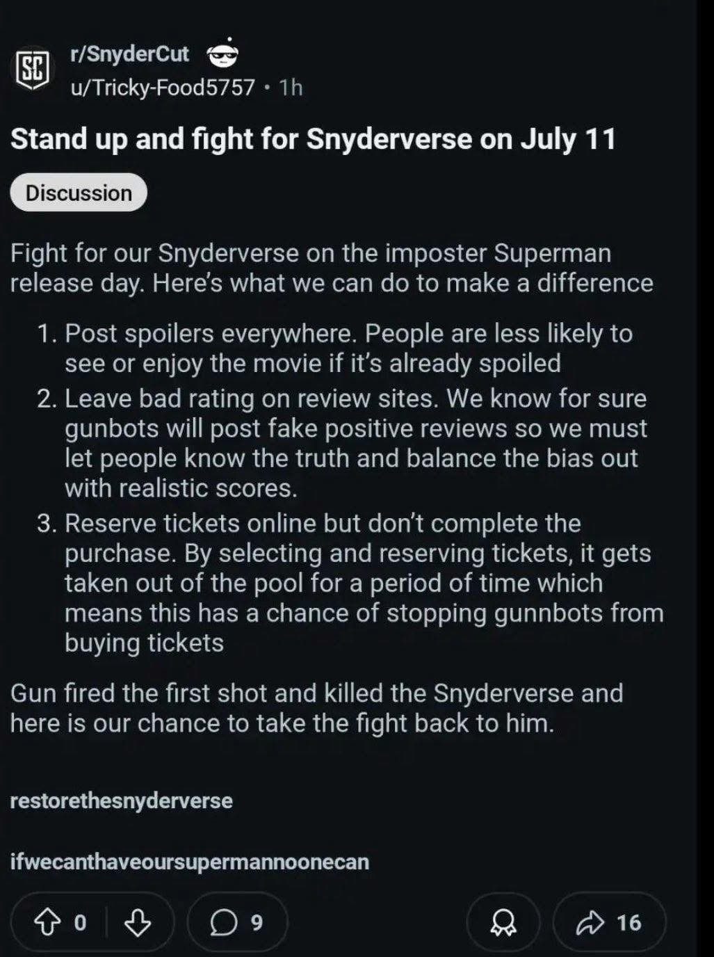 Fan de Zack Snyder es detenido por amenazas de terrorismo 3 Fan de Zack Snyder es detenido por amenazas de terrorismo 1