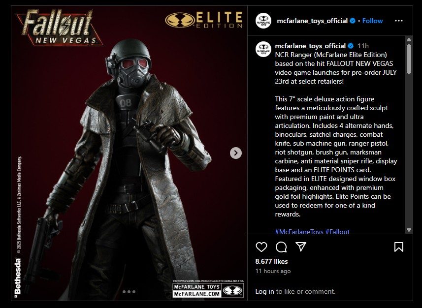 McFarlane Toys lanza la exclusiva figura NCR Ranger de Fallout New Vegas 2 McFarlane Toys lanza la exclusiva figura NCR Ranger de Fallout New Vegas 2