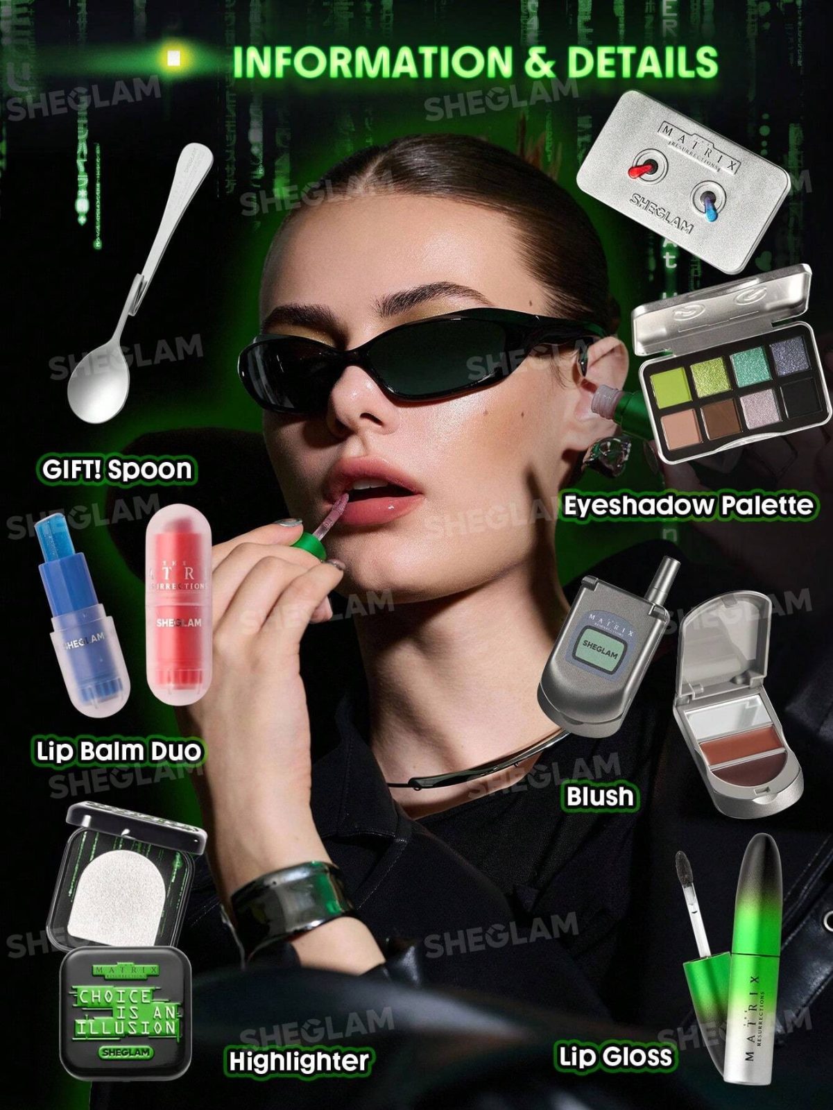 The Matrix x SHEGLAM lanzan una colección increíble 1 the matrix sheglam