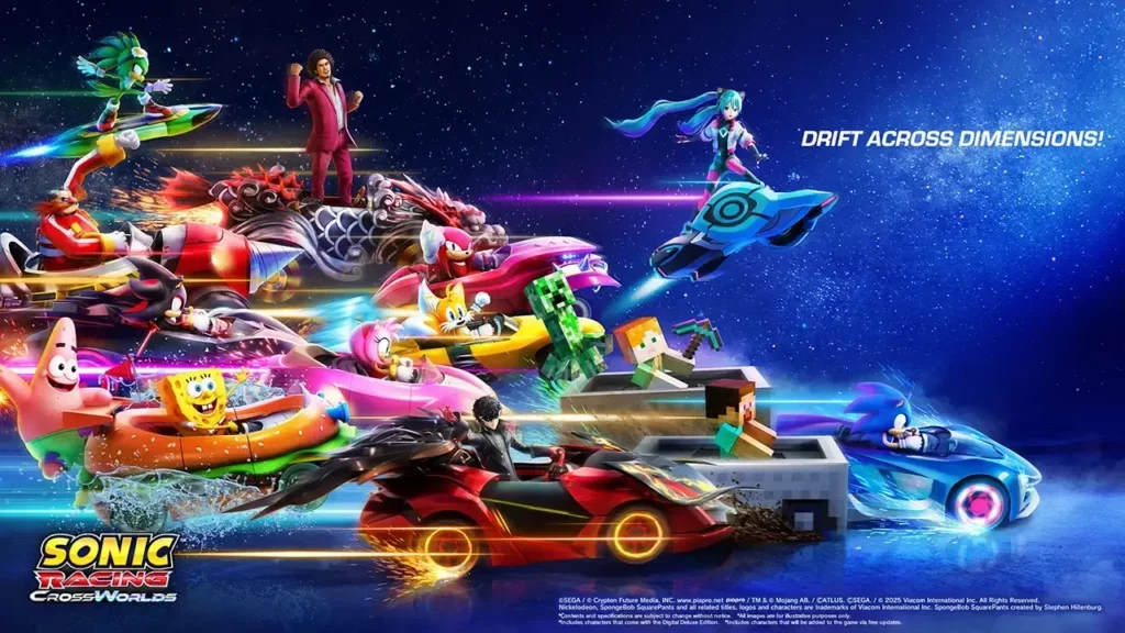 La demo de Sonic Racing: CrossWorlds llega el 17 de septiembre a consolas de nueva generación y PC