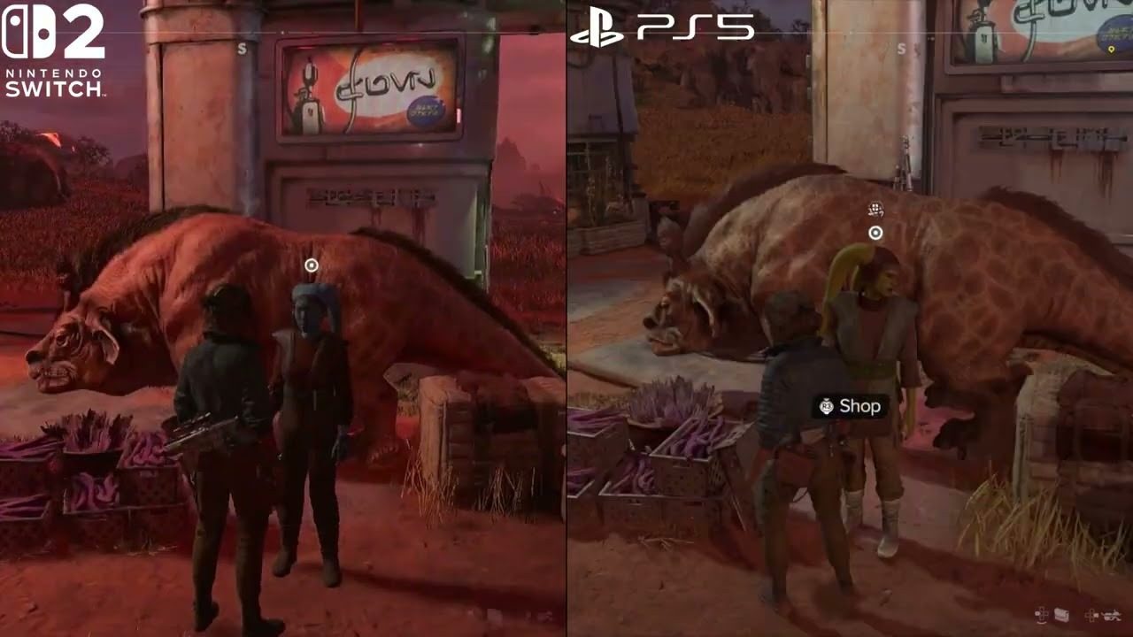Checa esta comparativa de Star Wars Outlaws de Switch 2 vs PS5 2 Star Wars Outlaws
