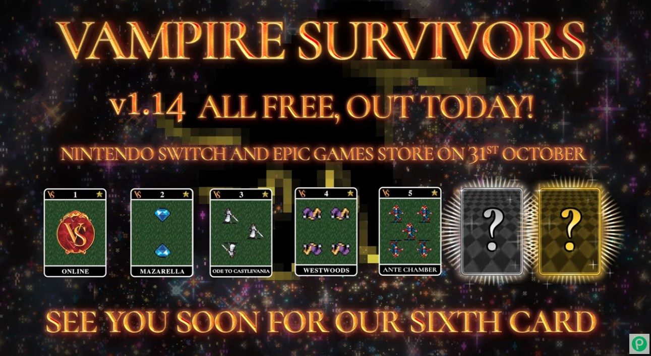 Vampire Survivors: Actualización 1.14 y el DLC Gratis de Balatro 🃏 4 Vampire Survivors