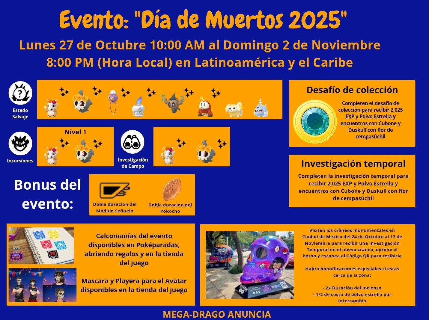Pokémon GO anuncia los detalles del Día de Muertos 2025 2 Pokémon GO - Día de Muertos