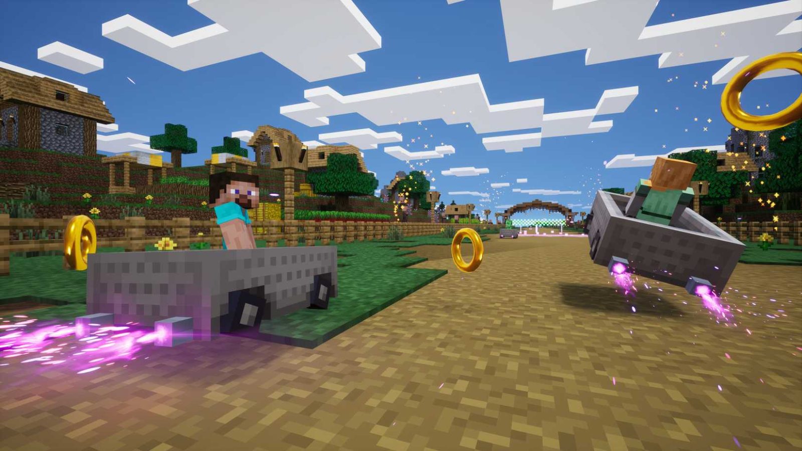 Sonic Racing CrossWorlds presenta el tráiler de la colaboración con Minecraft 1