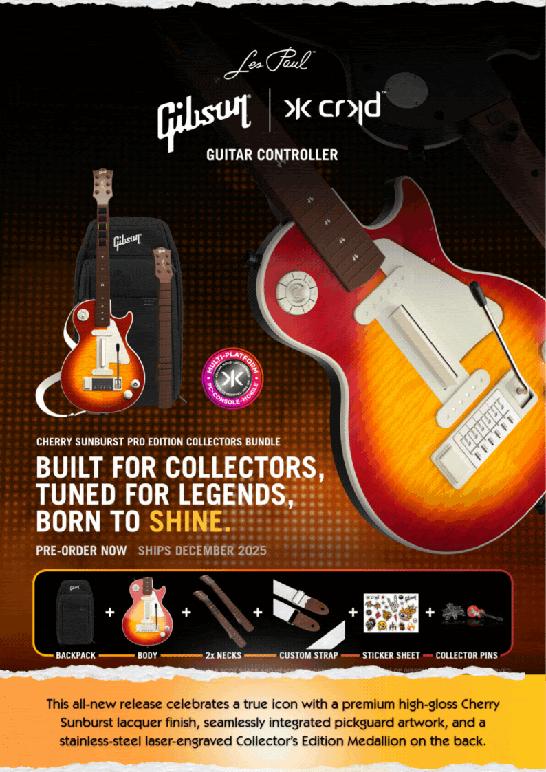 Gibson y CRKD se unen para lanzar la Les Paul Cherry Sunburst Pro Edition 3 gibson