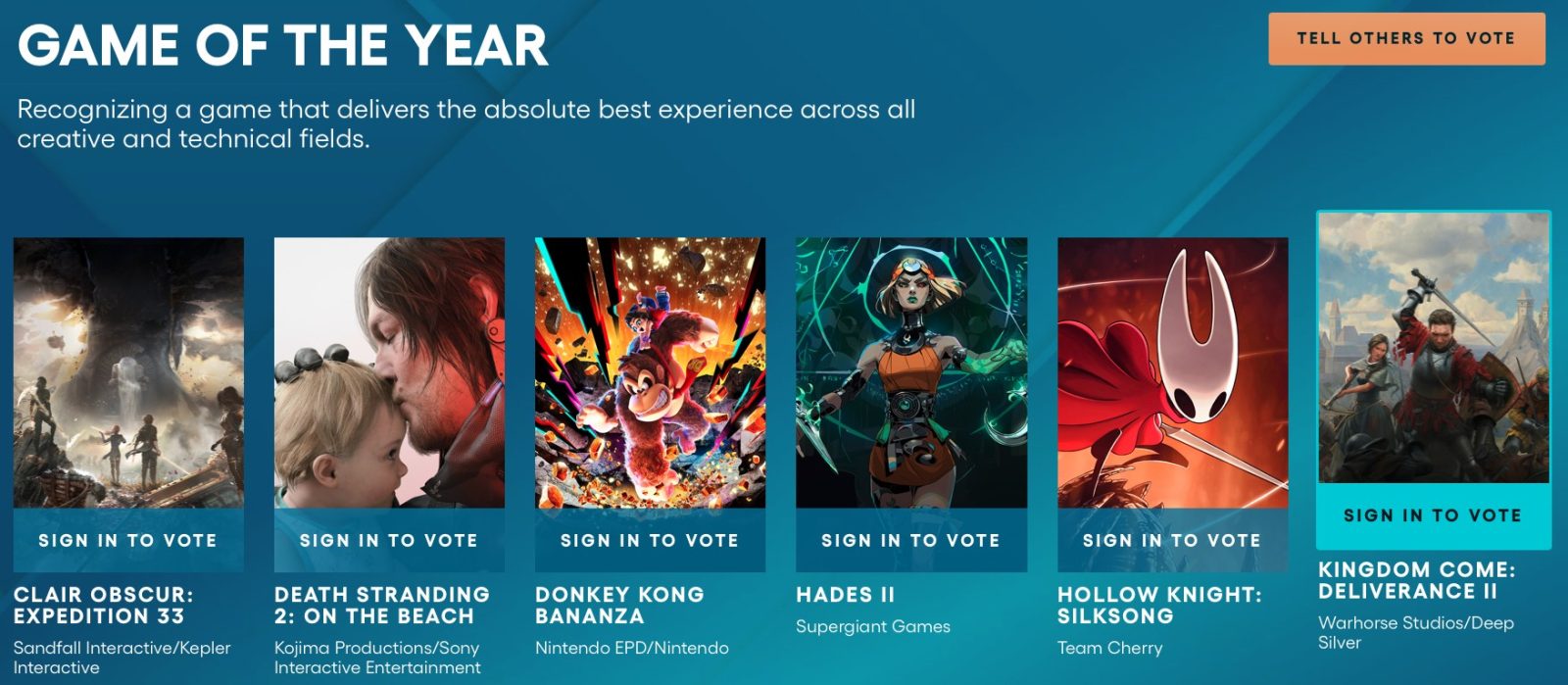 The Game Awards 2025 anuncia sus nominaciones al GOTY 7 the game awards