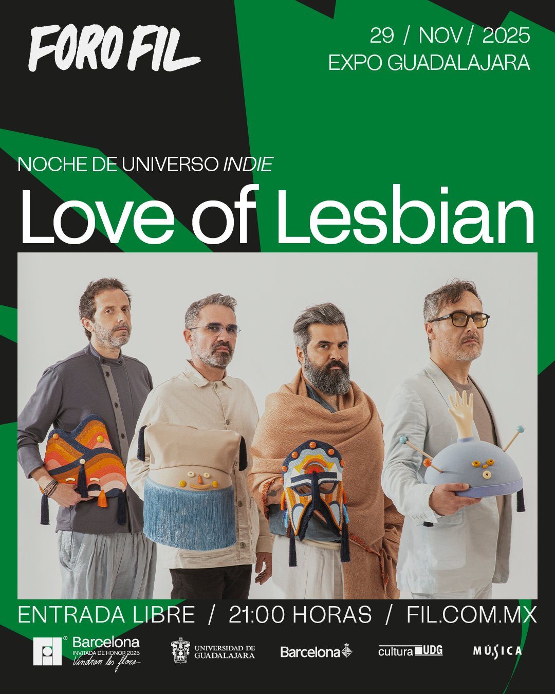 Love of Lesbian abrirá las Noches de Foro FIL en Guadalajara 2 love of lesbian fil