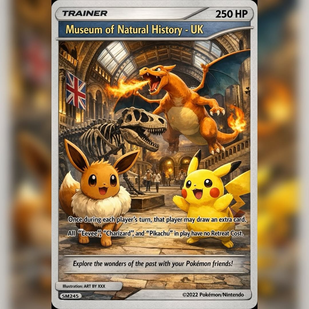 Pokémon: Pikachu llega al Museo de Historia Natural con una carta de edición limitada 7