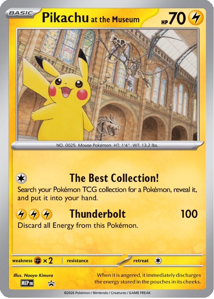 Pokémon: Pikachu llega al Museo de Historia Natural con una carta de edición limitada 6