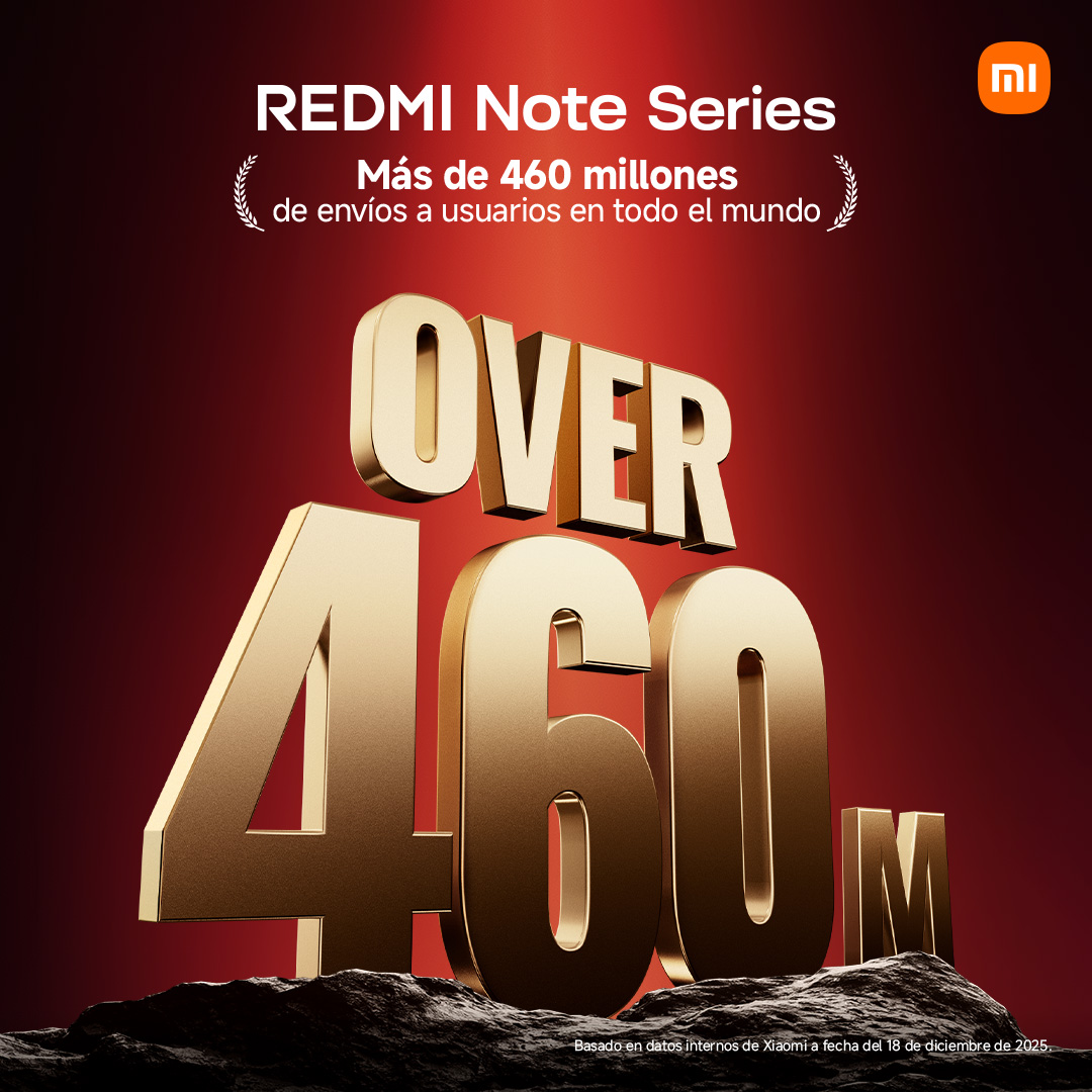 La serie REDMI Note supera los 460 millones de envíos globales 1 La serie REDMI Note supera los 460 millones de envíos globales 1