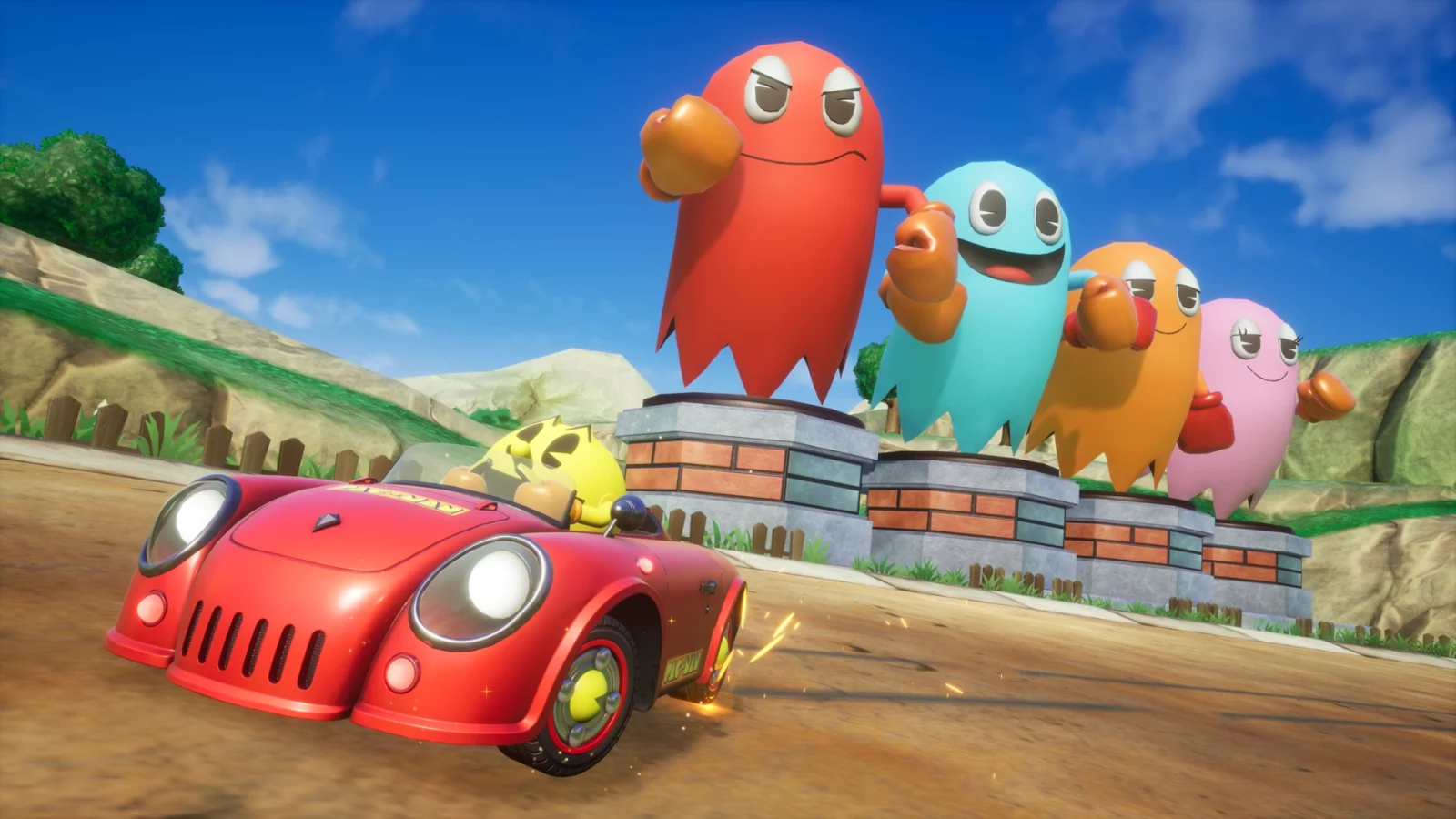 PAC-MAN y sus Fantasmas se unen a la Velocidad de Sonic Racing: CrossWorlds