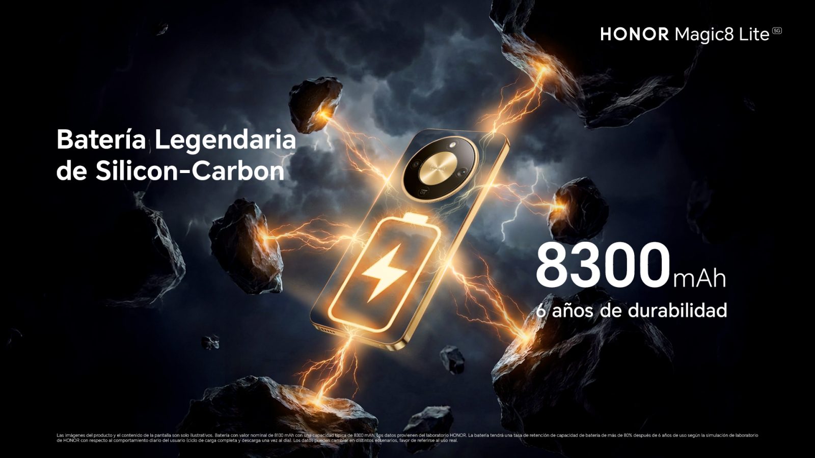 HONOR Magic8 Lite y su increíble bateria que no te dejará atrás.