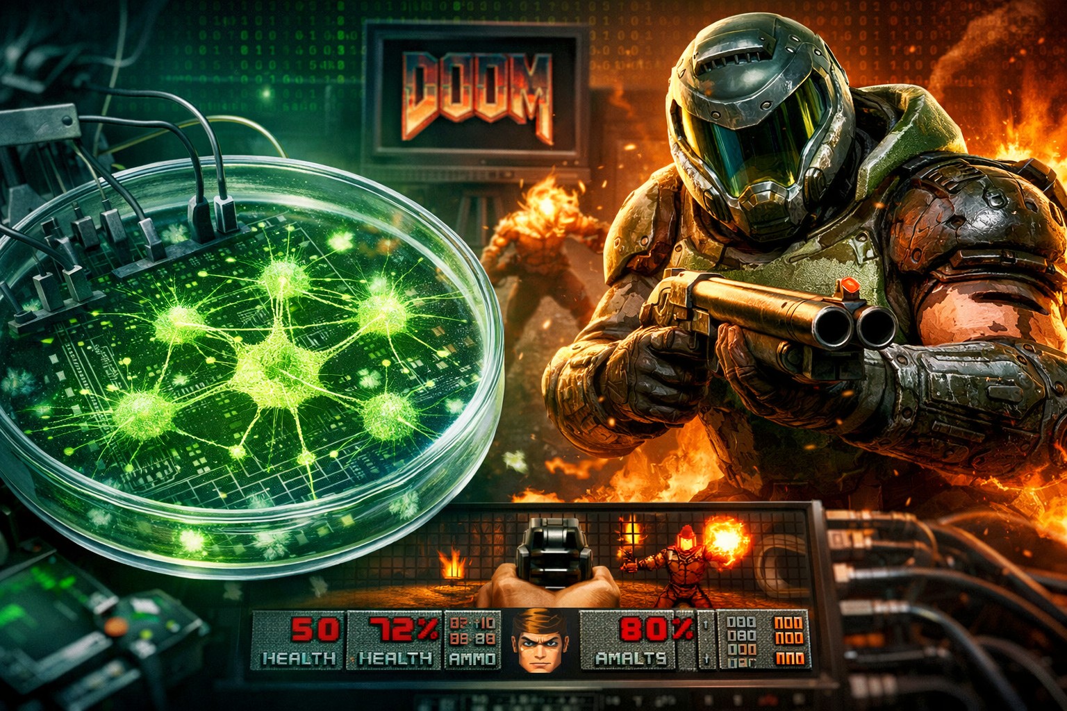 Ahora DOOM corre en… células cerebrales 1 Científicos logran que células cerebrales jueguen DOOM.