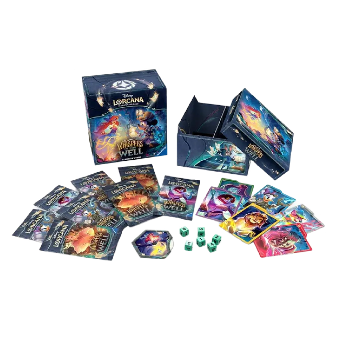 Disney Lorcana: Illumineer’s Trove de Whispers in the Well y los nuevos accesorios del set 1 Illumineers trove Whispers Lorcana