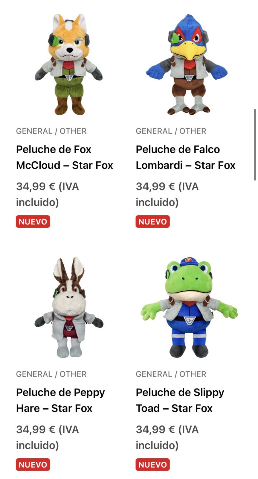 Star Fox también regresa como peluches 1 Star Fox