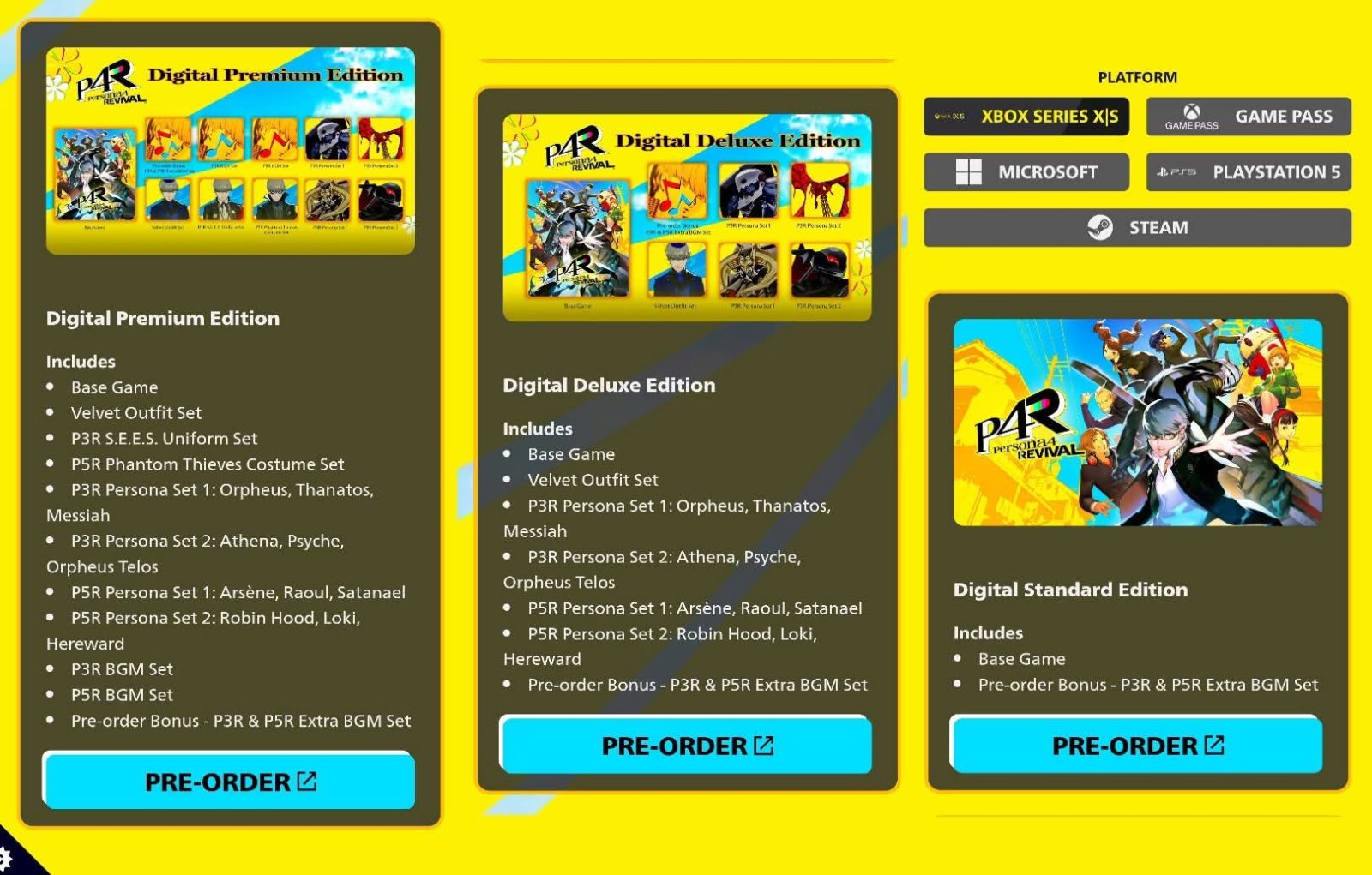 Persona 4 Revival revela sus ediciones especiales 1 Persona 4 Revival