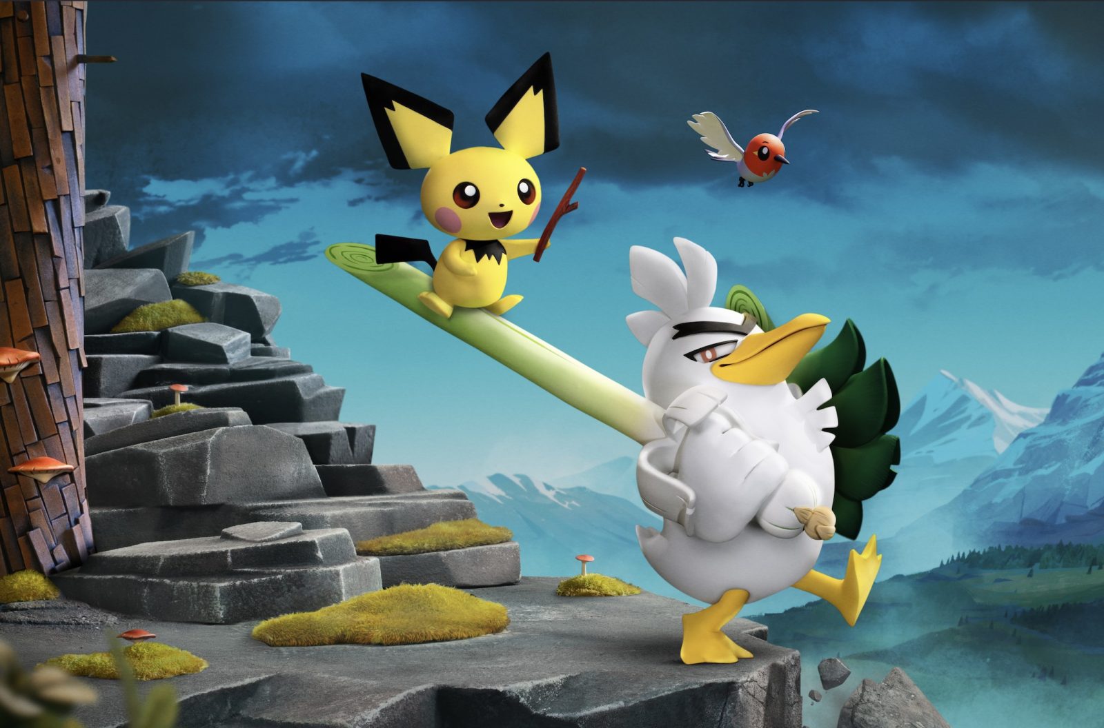 Pokémon y Aardman revelan “Las desaventuras de Sirfetch’d y Pichu”.