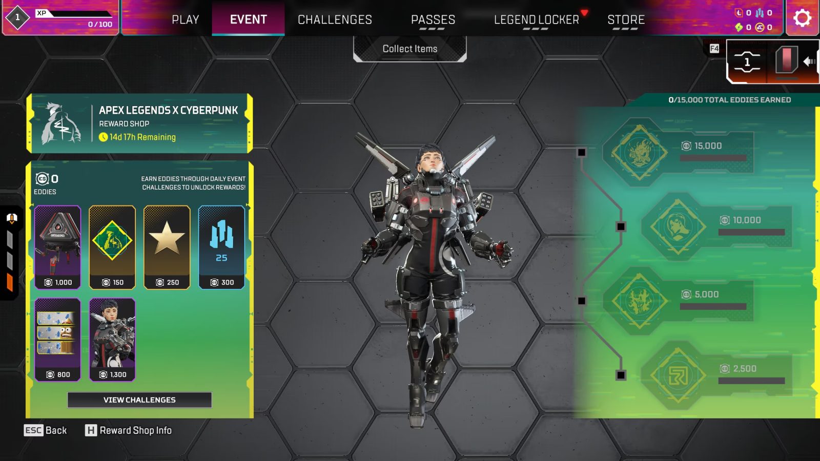 Apex Legends x Cyberpunk: Comienza el evento de colaboración 5 Cyberpunk