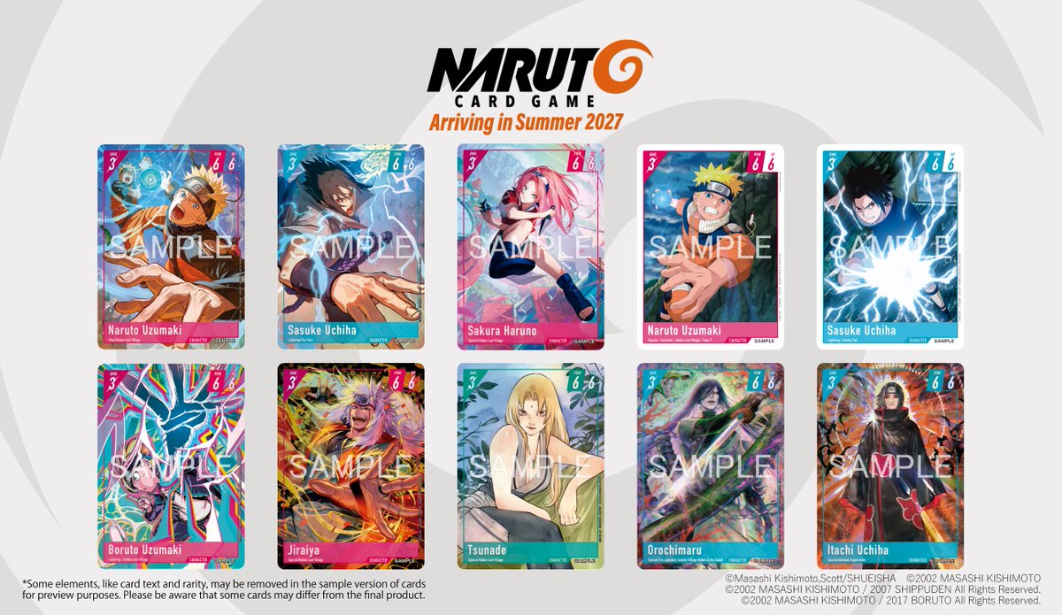 Naruto Game Card: Bandai revela las primeras cartas y reglas del juego 3 naruto card game