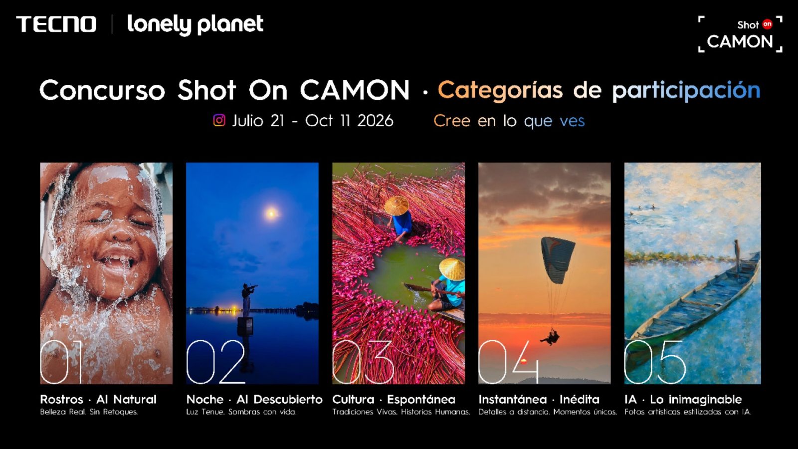 TECNO presenta Shot on CAMON 2026 con Lonely Planet 3