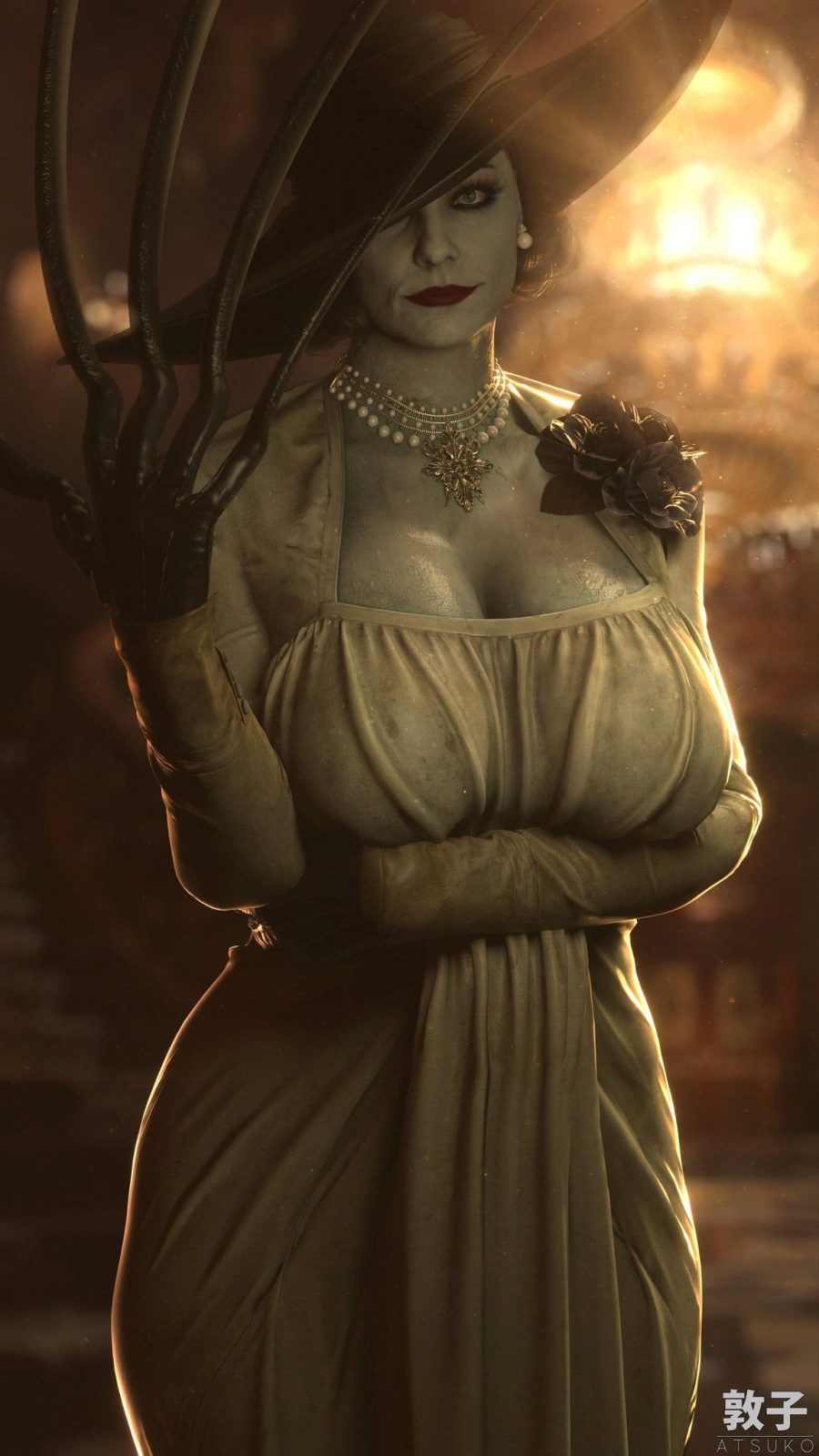 Resident Evil anuncia una estatua tamaño real de Lady Dimitrescu 3 Resident Evil, Lady Dimitrescu