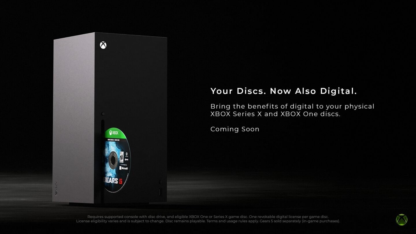Xbox permitirá convertir discos físicos en licencias digitales 1
