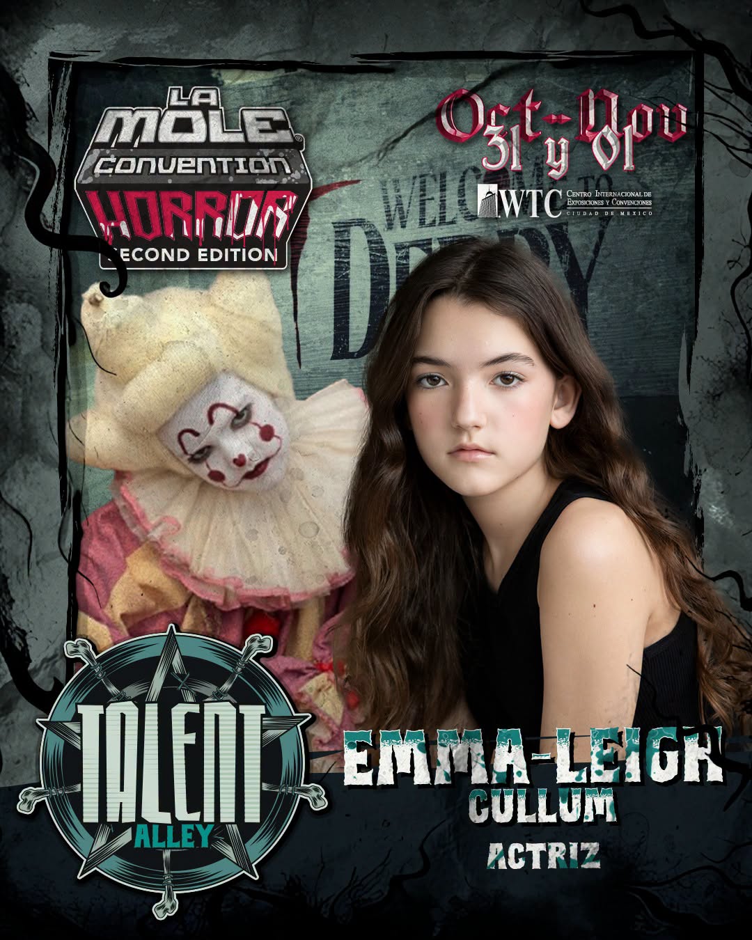 ¡Emma-Leigh Cullen de IT: Welcome to Derry encabeza La Mole Horror Edition! 1 ¡Emma-Leigh Cullen de IT: Welcome to Derry encabeza La Mole Horror Edition! 1